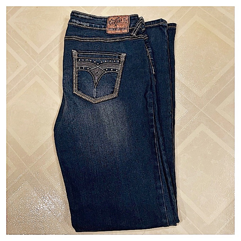Cowgirl Up Dark Denim Jeans 33x36